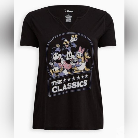 TORRID DISNEY Mickey Mouse & Friends Black Classic Fit Tee! NWT! - Picture 6 of 9
